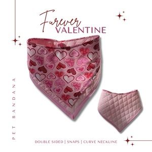 Handmade Dog bandanas for Valentine’s Day